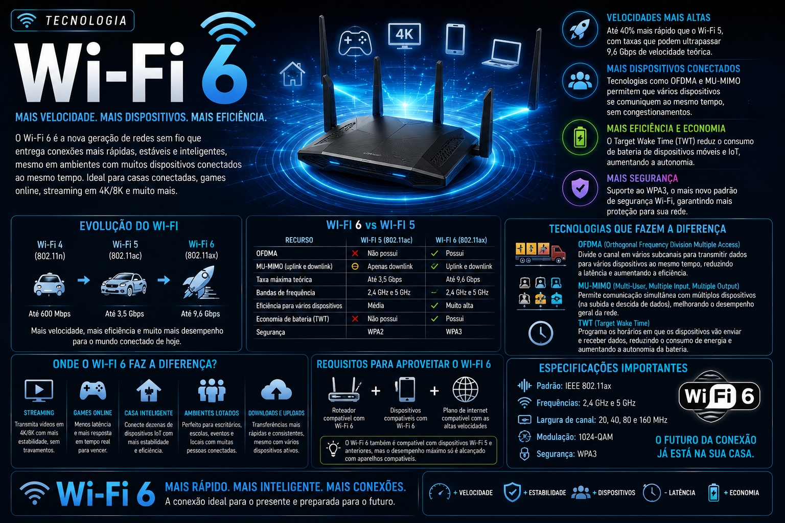O que é Wi-Fi 6? Entenda como essa tecnologia melhora sua conexão