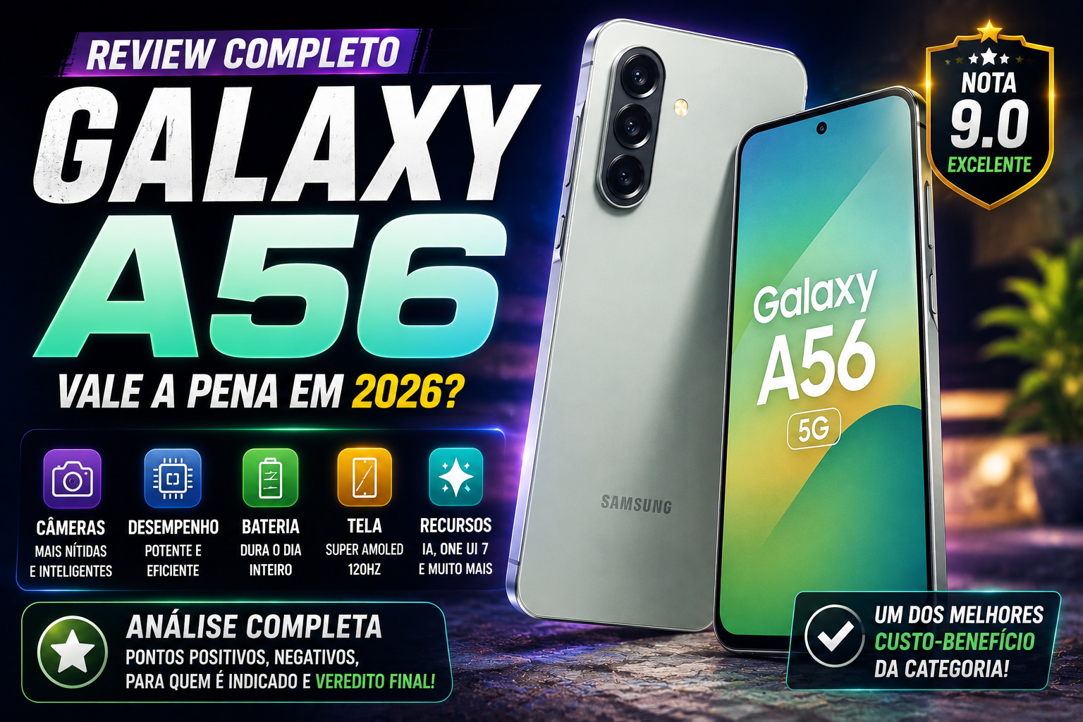 Samsung Galaxy A56 5G Vale a Pena em 2026? Review Completo