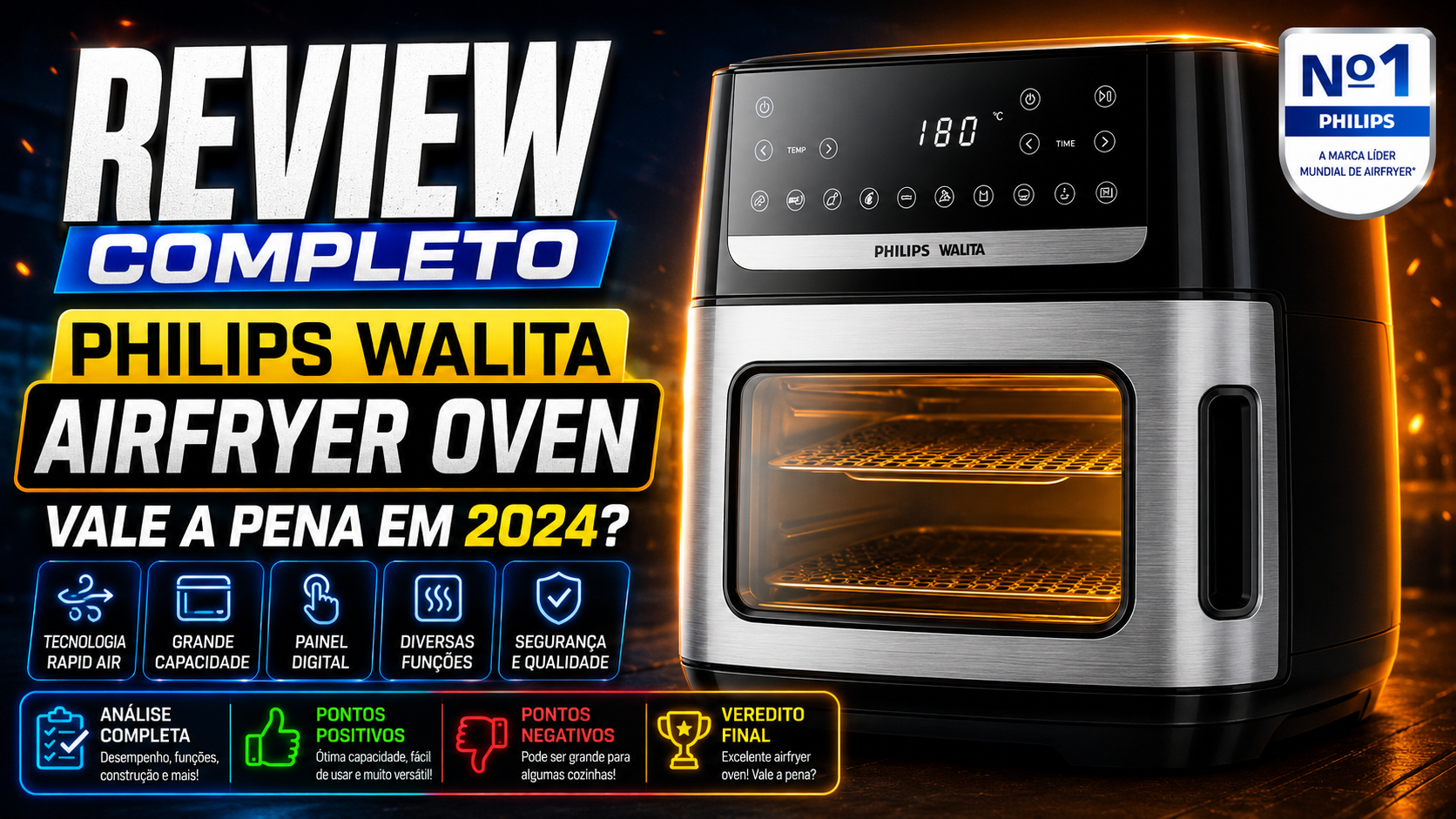 Review Air Fryer Forno Philips Walita AI551/08: Vale a Pena Comprar?