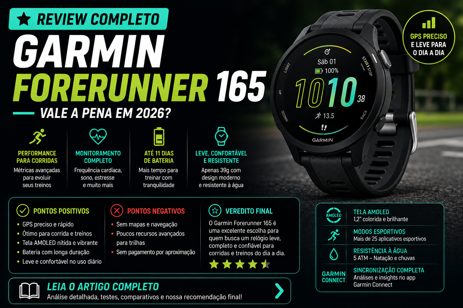 GARMIN FORERUNNER 165: VALE A PENA COMPRAR UM DOS RELÓGIOS MAIS POPULARES DA GARMIN?