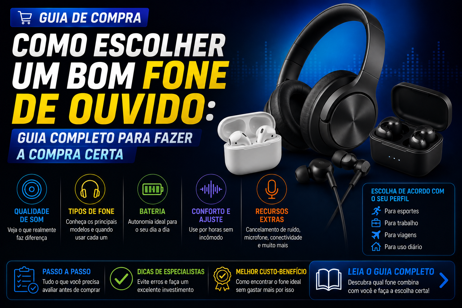 COMO ESCOLHER UM BOM FONE DE OUVIDO: GUIA COMPLETO PARA FAZER A COMPRA CERTA