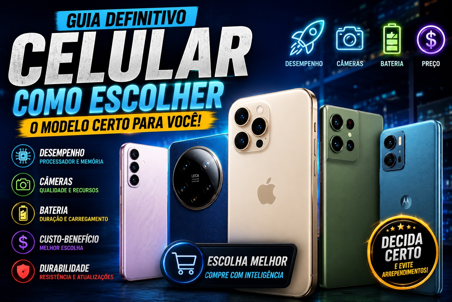 Como Escolher um Celular em 2026: Guia Completo Para Comprar Sem Errar